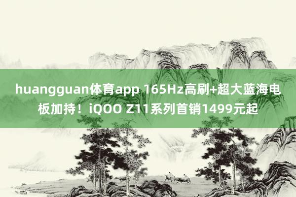 huangguan体育app 165Hz高刷+超大蓝海电板加持！iQOO Z11系列首销1499元起