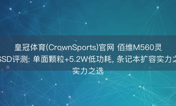 皇冠体育(CrownSports)官网 佰维M560灵梭SSD评测: 单面颗粒+5.2W低功耗， 条记本扩容实力之选