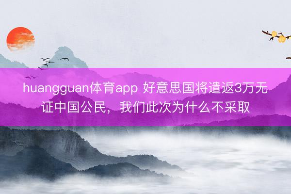 huangguan体育app 好意思国将遣返3万无证中国公民，我们此次为什么不采取