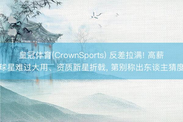 皇冠体育(CrownSports) 反差拉满! 高薪球星难过大用、资质新星折戟， 第别称出东谈主猜度